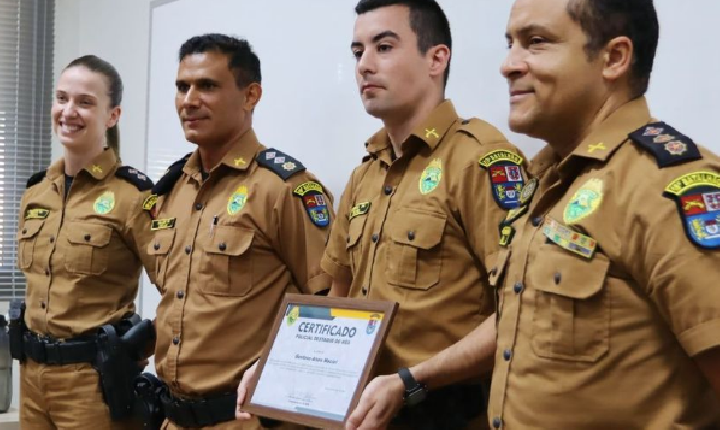 Policial de Santa Helena é homenageado como destaque de junho do 19º BPM