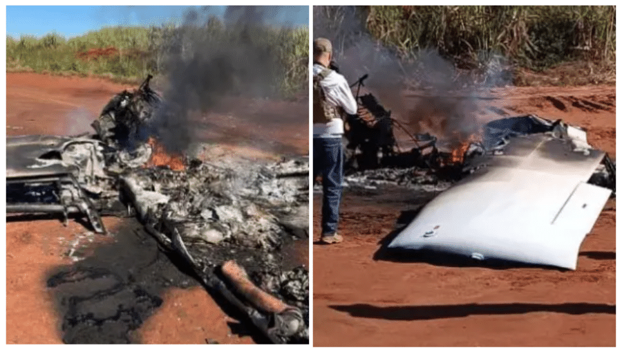 Piloto incendeia aeronave após pousar no oeste do PR