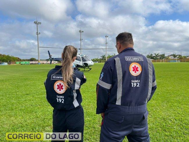 Idoso que trabalhava no Campori em Santa Helena sofre infarto e é transportado de helicóptero para Cascavel