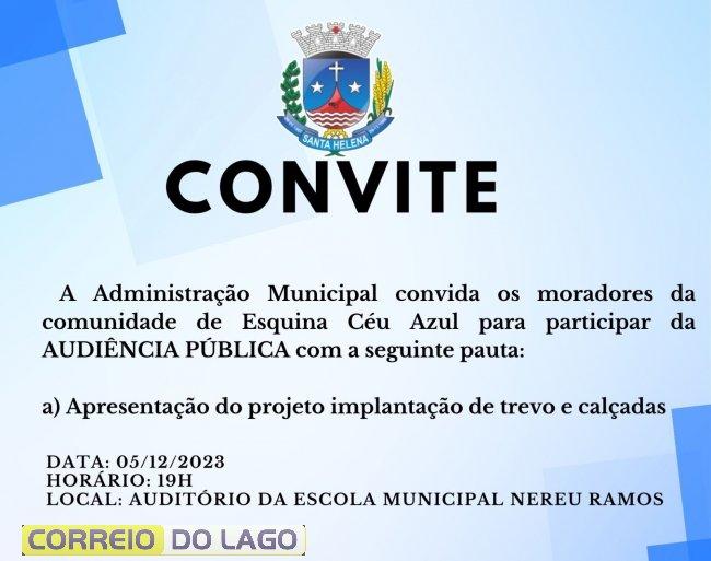 Audiência Pública discute trevo e novas calçadas em Esquina Céu Azul