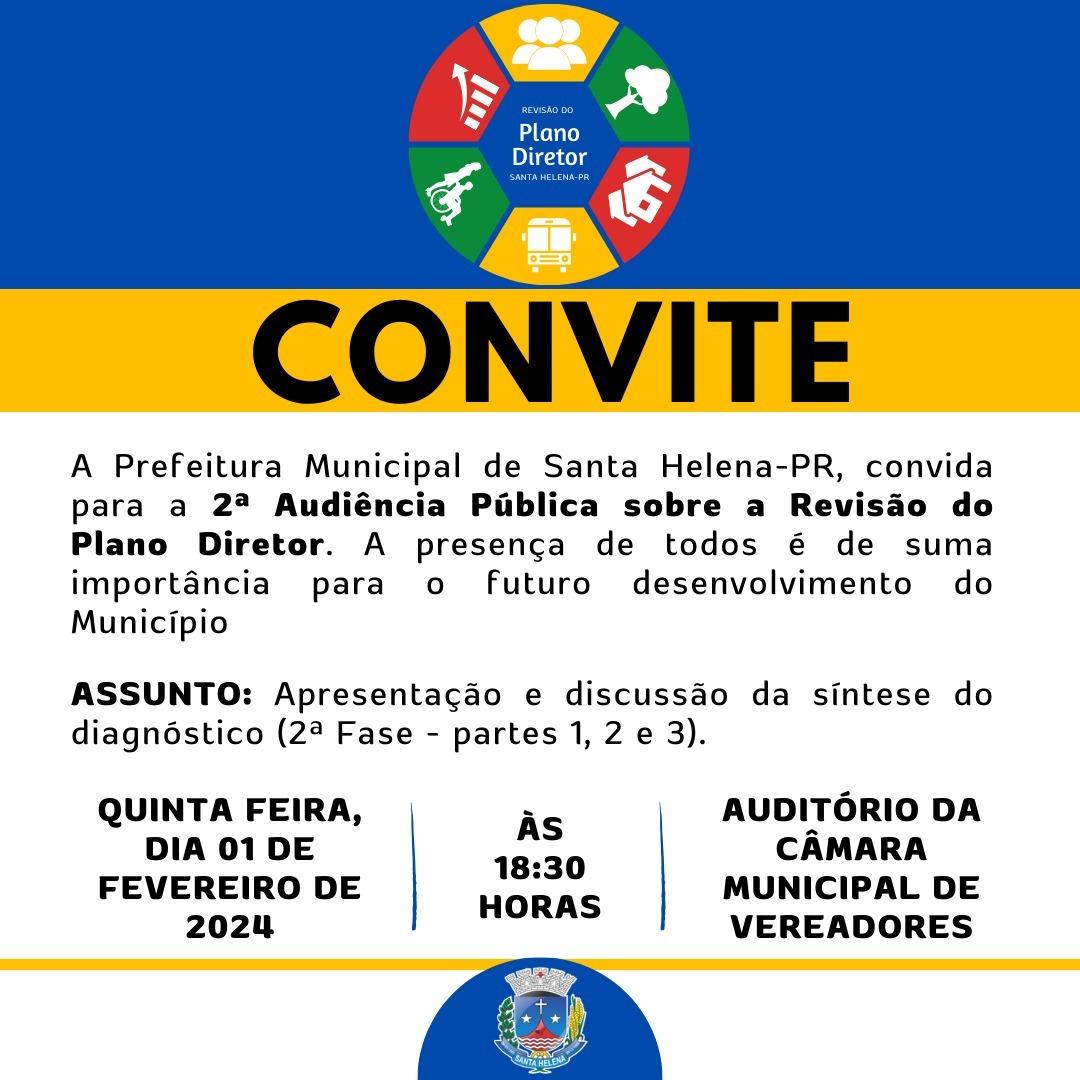 Revisão do Plano Diretor de SH avança e tem segunda Audiência Pública na quinta